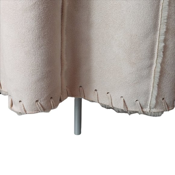 Suede Jacket  Faux Fur - Size Large - Picture 11 of 15